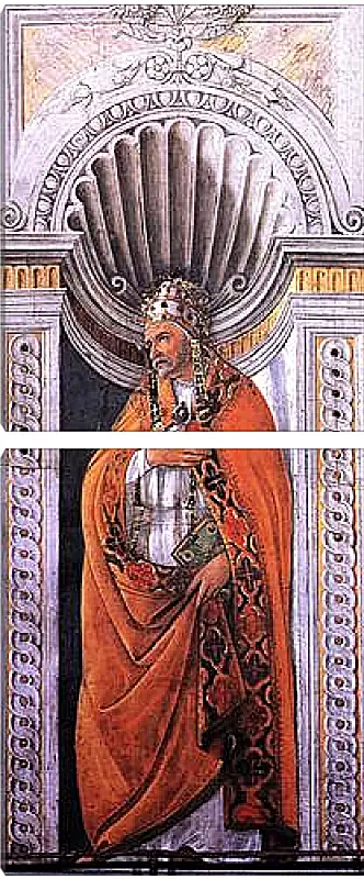 Модульная картина - Portrait of the pope, Staint Sixtus II. Сандро Боттичелли