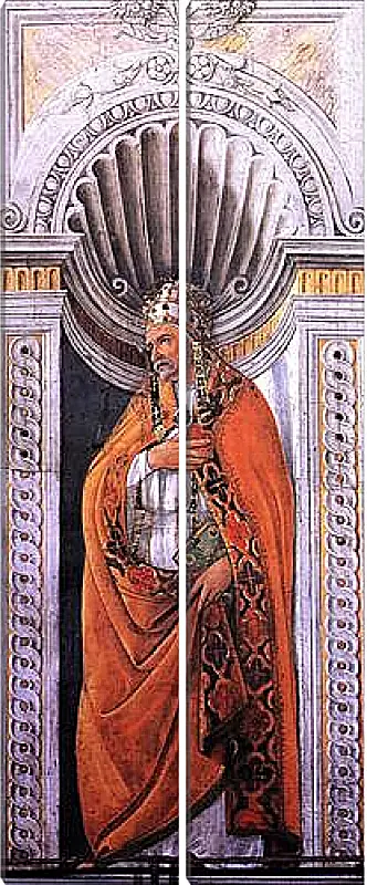 Модульная картина - Portrait of the pope, Staint Sixtus II. Сандро Боттичелли