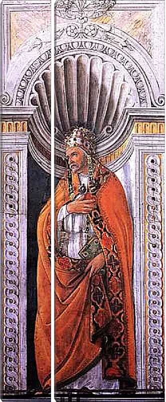 Модульная картина - Portrait of the pope, Staint Sixtus II. Сандро Боттичелли