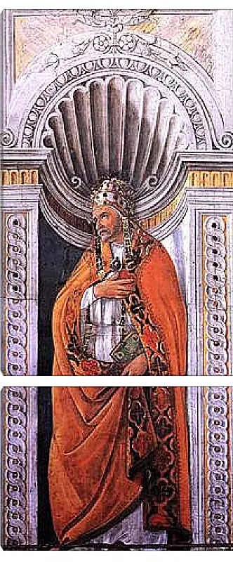 Модульная картина - Portrait of the pope, Staint Sixtus II. Сандро Боттичелли