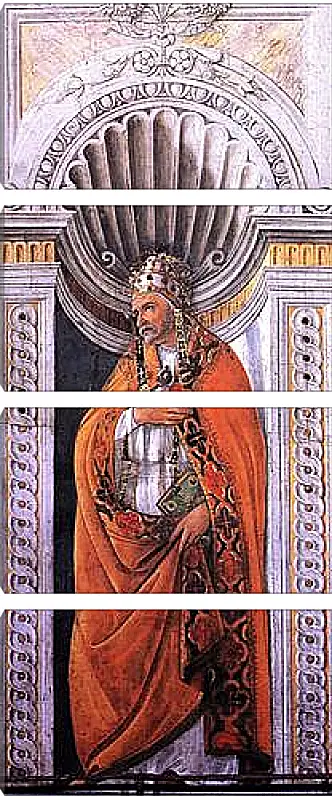 Модульная картина - Portrait of the pope, Staint Sixtus II. Сандро Боттичелли