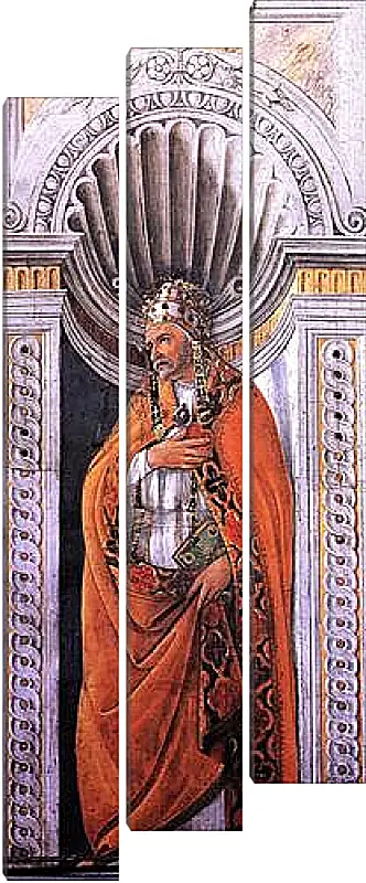 Модульная картина - Portrait of the pope, Staint Sixtus II. Сандро Боттичелли