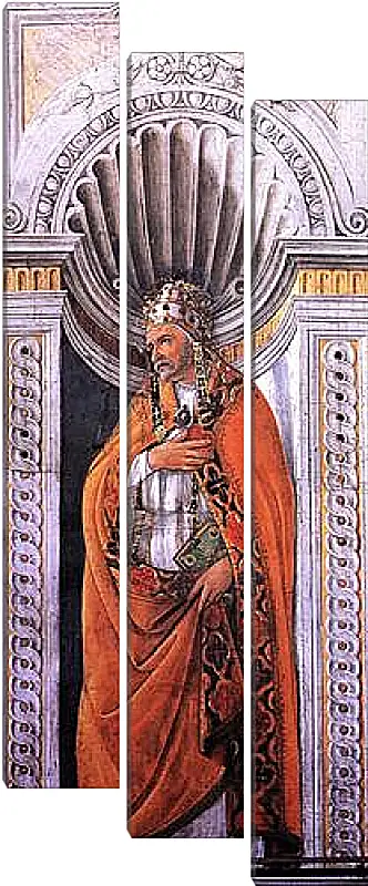 Модульная картина - Portrait of the pope, Staint Sixtus II. Сандро Боттичелли