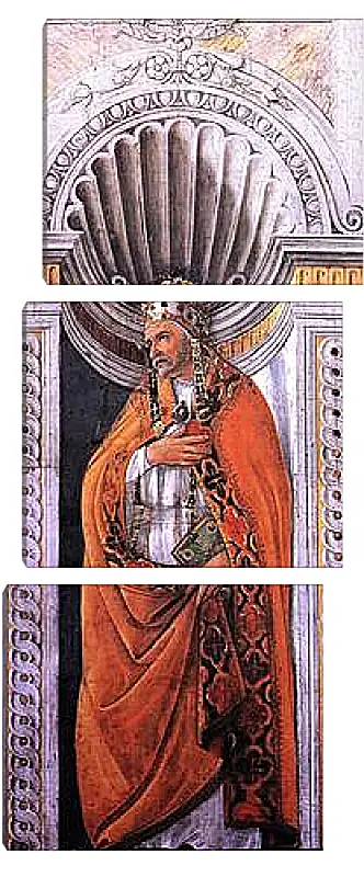 Модульная картина - Portrait of the pope, Staint Sixtus II. Сандро Боттичелли