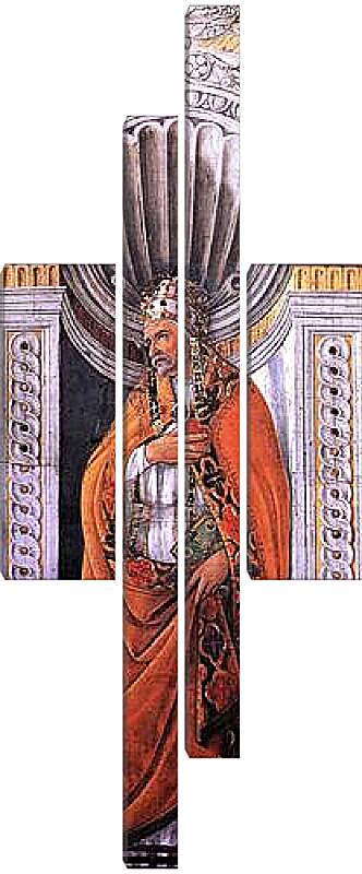 Модульная картина - Portrait of the pope, Staint Sixtus II. Сандро Боттичелли