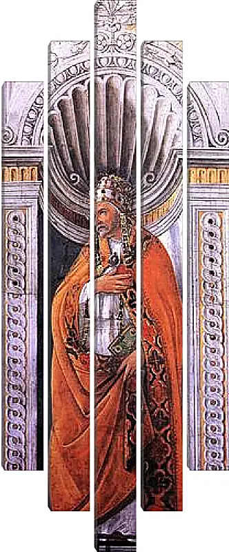 Модульная картина - Portrait of the pope, Staint Sixtus II. Сандро Боттичелли