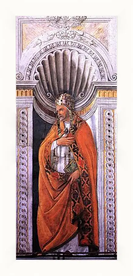 Картина в раме - Portrait of the pope, Staint Sixtus II. Сандро Боттичелли