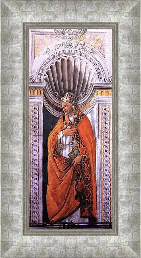 Картина в раме - Portrait of the pope, Staint Sixtus II. Сандро Боттичелли