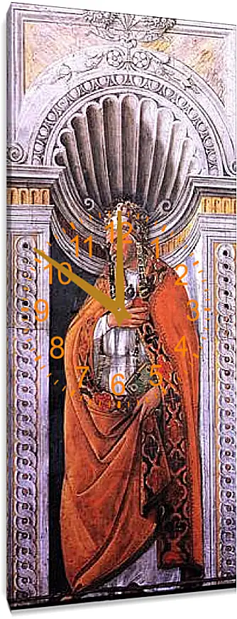 Часы картина - Portrait of the pope, Staint Sixtus II. Сандро Боттичелли