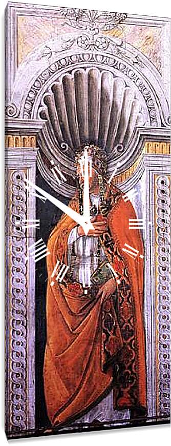 Часы картина - Portrait of the pope, Staint Sixtus II. Сандро Боттичелли