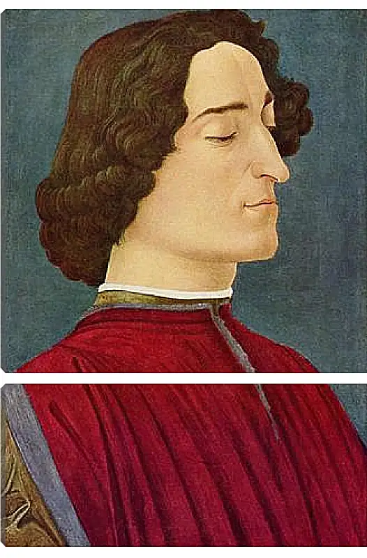 Модульная картина - Portrait of the Giuliano de Medici. Сандро Боттичелли