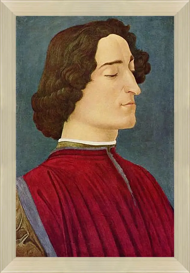 Картина в раме - Portrait of the Giuliano de Medici. Сандро Боттичелли