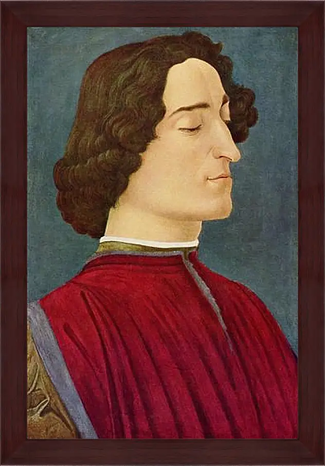 Картина в раме - Portrait of the Giuliano de Medici. Сандро Боттичелли