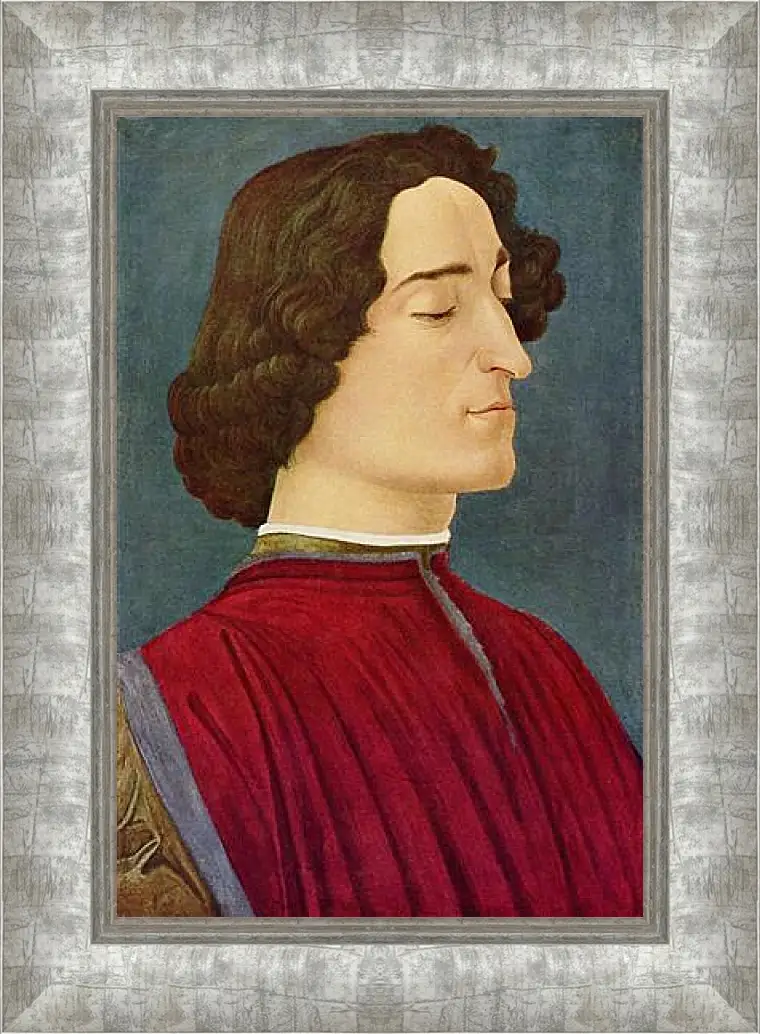 Картина в раме - Portrait of the Giuliano de Medici. Сандро Боттичелли