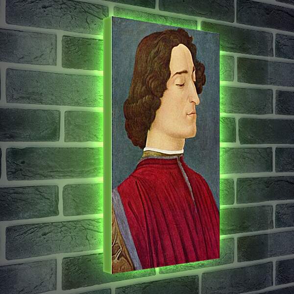 Лайтбокс световая панель - Portrait of the Giuliano de Medici. Сандро Боттичелли
