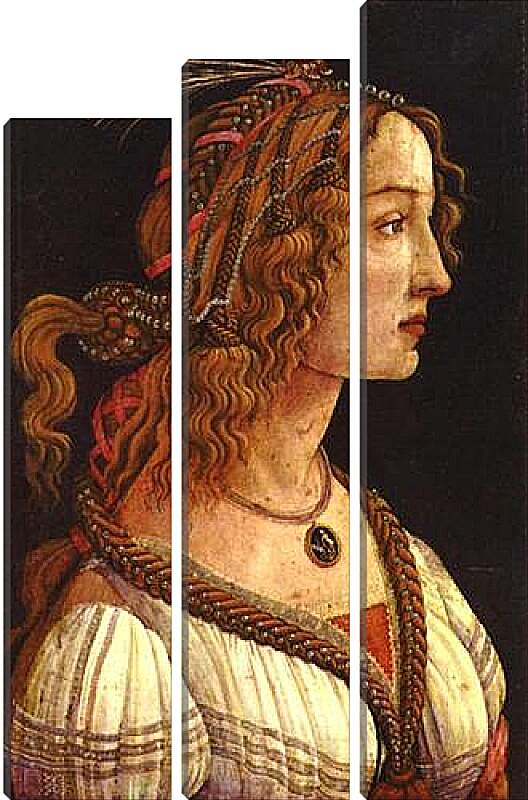 Модульная картина - Портрет молодой женщины. Сандро Боттичелли