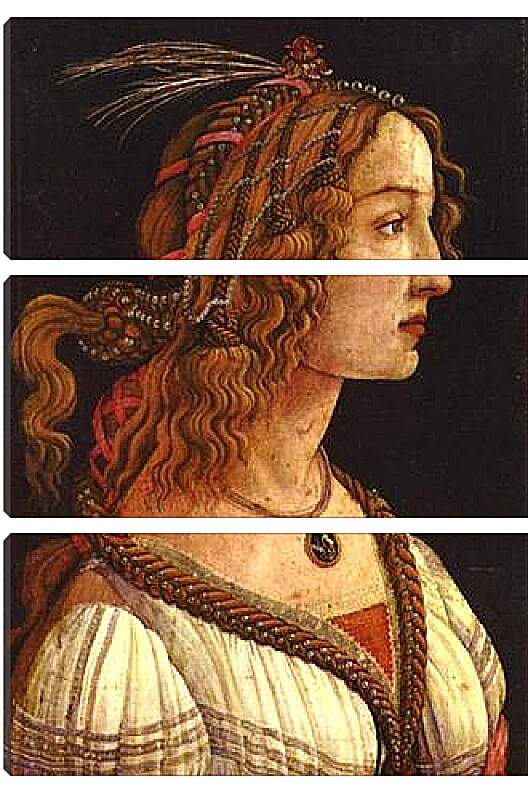 Модульная картина - Портрет молодой женщины. Сандро Боттичелли
