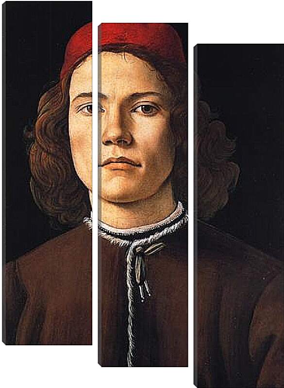 Модульная картина - Portrait of a Young Man. Сандро Боттичелли