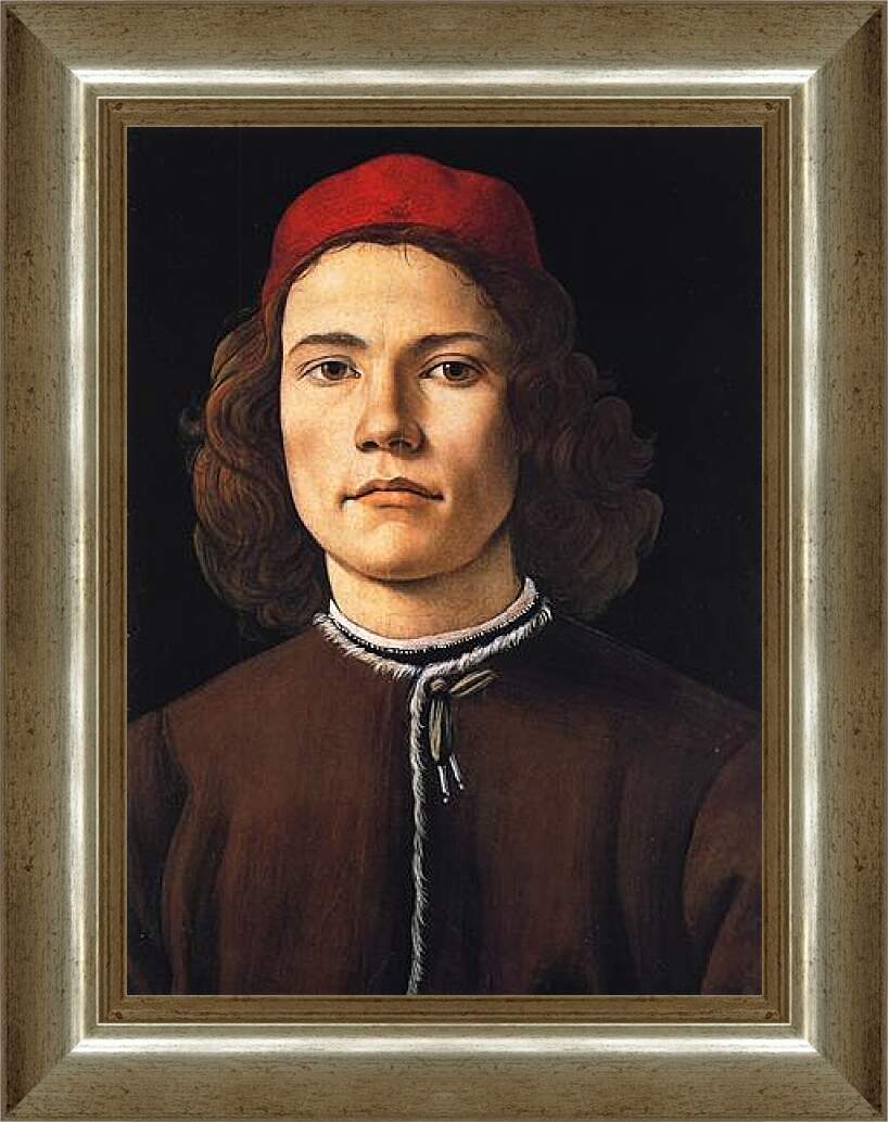 Картина в раме - Portrait of a Young Man. Сандро Боттичелли