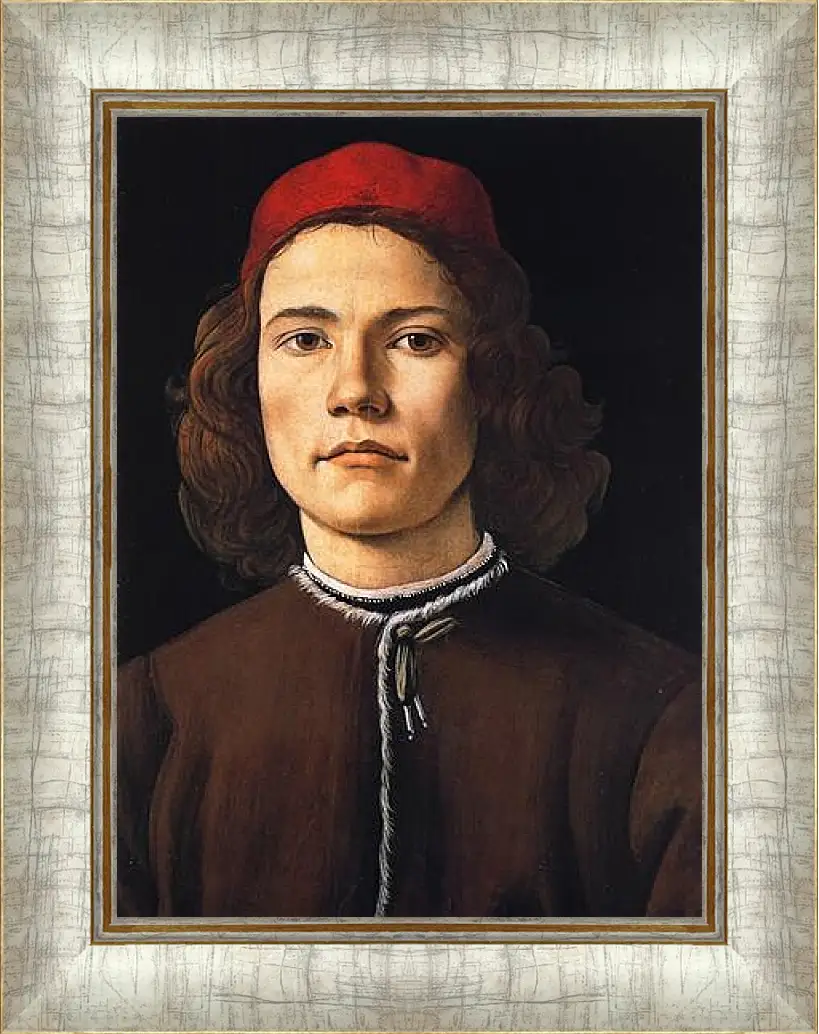 Картина в раме - Portrait of a Young Man. Сандро Боттичелли