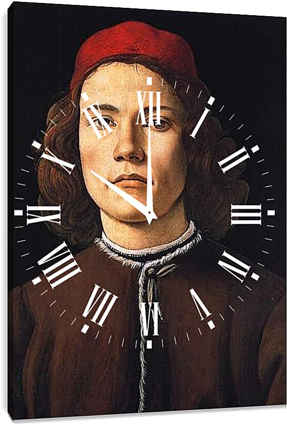 Часы картина - Portrait of a Young Man. Сандро Боттичелли