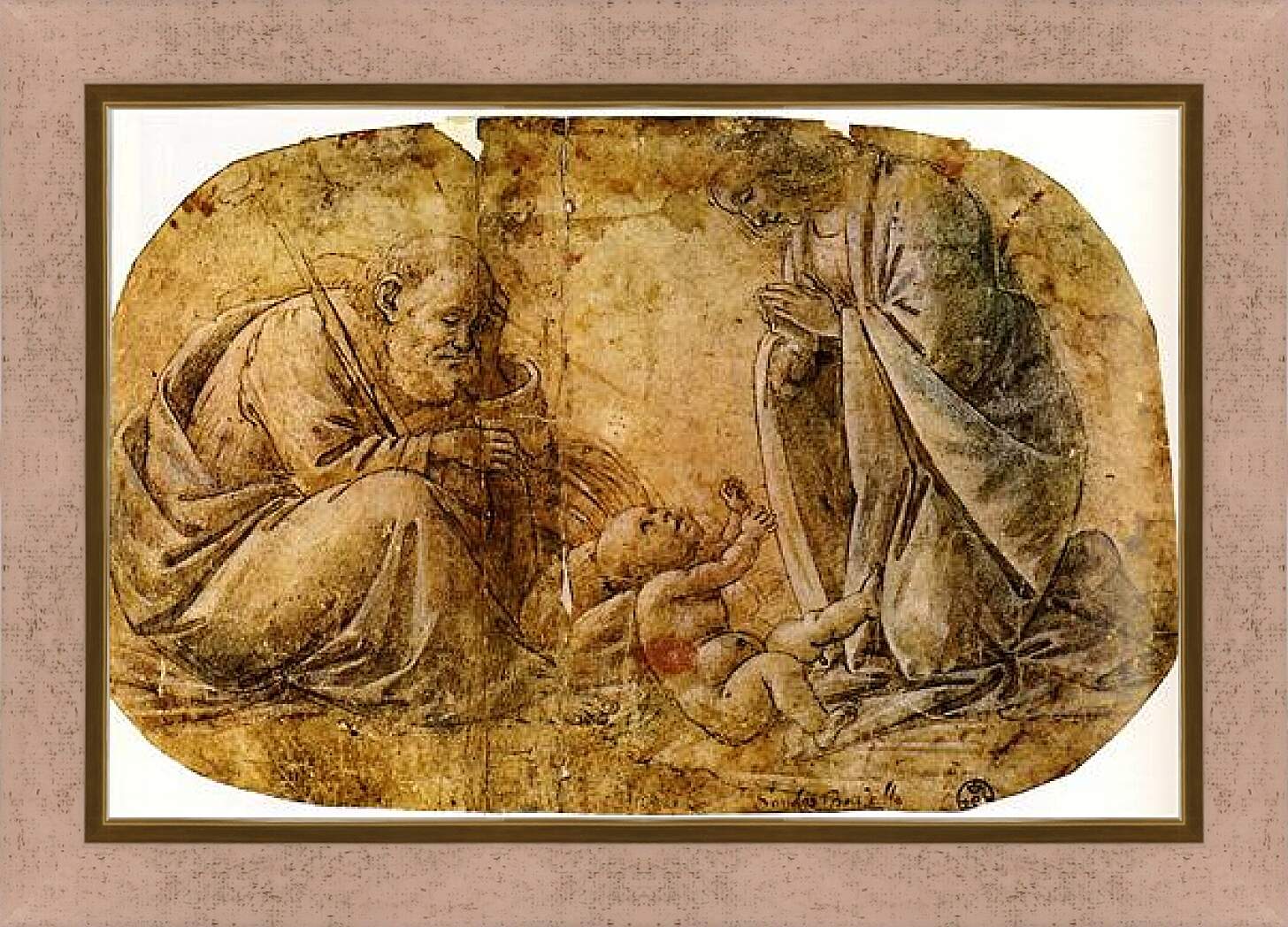 Картина в раме - Nativity of Jesus Christ. Сандро Боттичелли