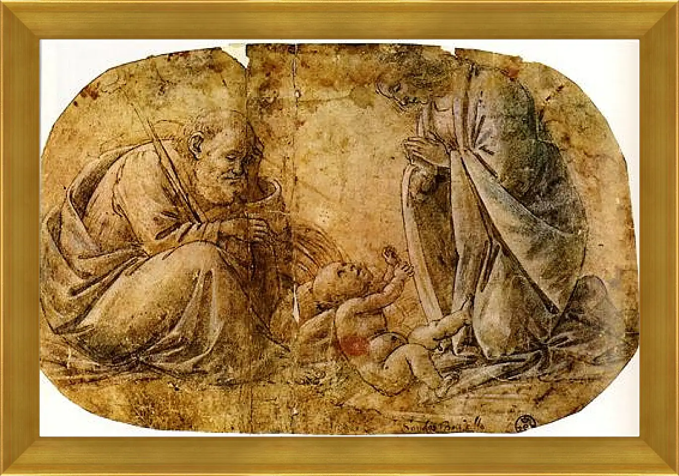 Картина в раме - Nativity of Jesus Christ. Сандро Боттичелли