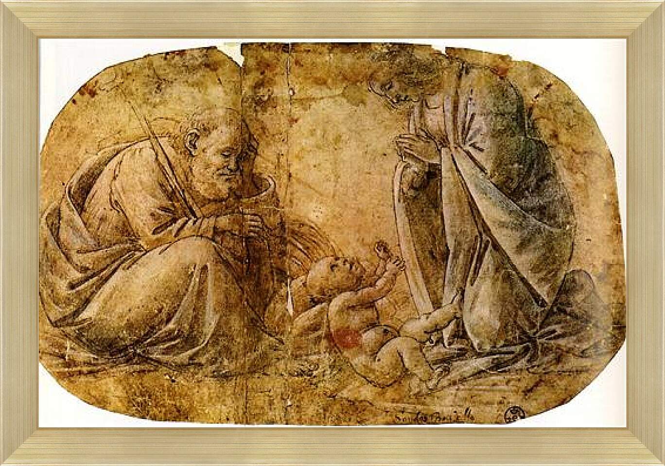 Картина в раме - Nativity of Jesus Christ. Сандро Боттичелли