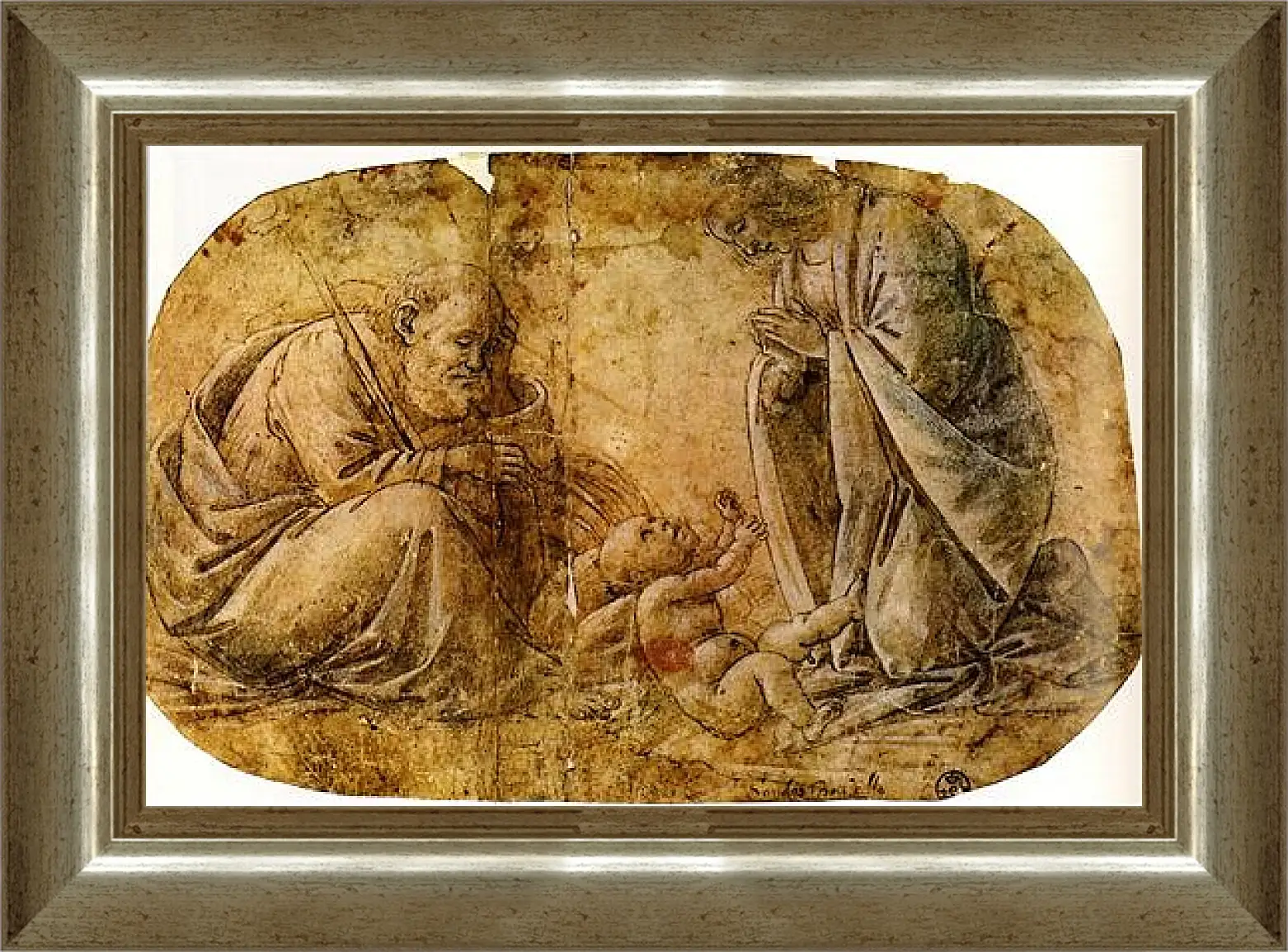 Картина в раме - Nativity of Jesus Christ. Сандро Боттичелли