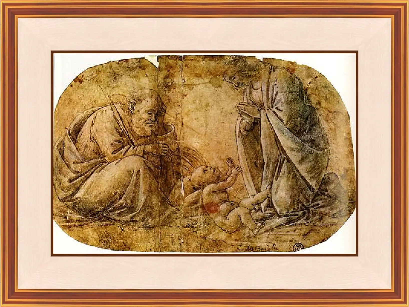 Картина в раме - Nativity of Jesus Christ. Сандро Боттичелли