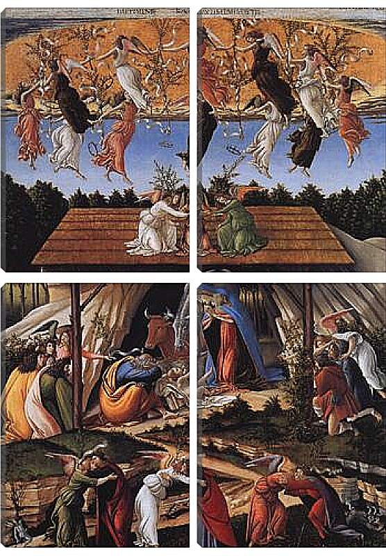 Модульная картина - Mystic nativity. Сандро Боттичелли