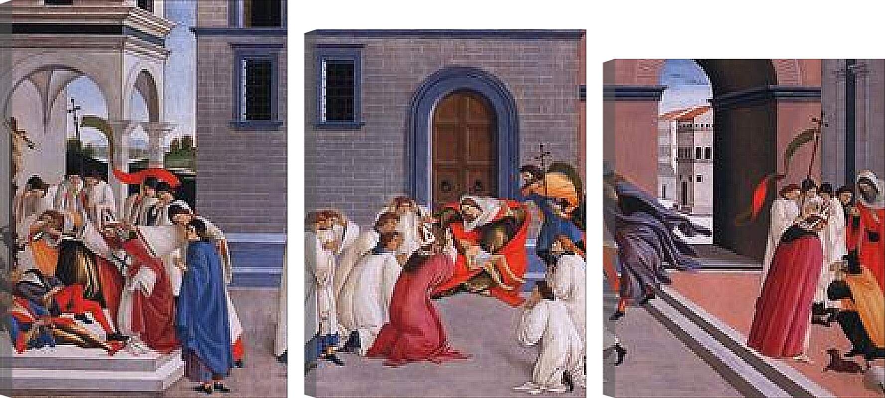 Модульная картина - Miracle of St. Zenobius. Сандро Боттичелли