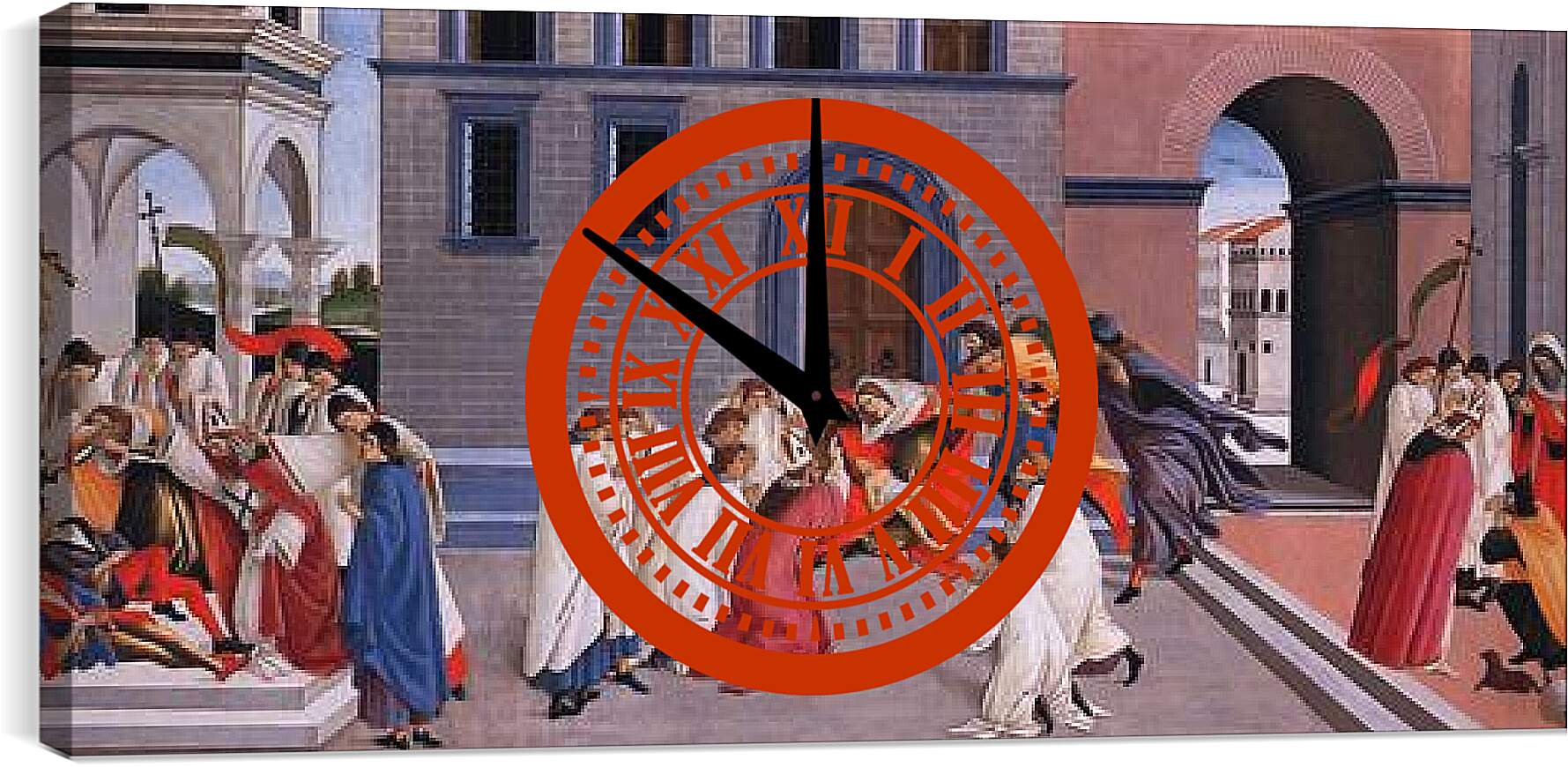 Часы картина - Miracle of St. Zenobius. Сандро Боттичелли