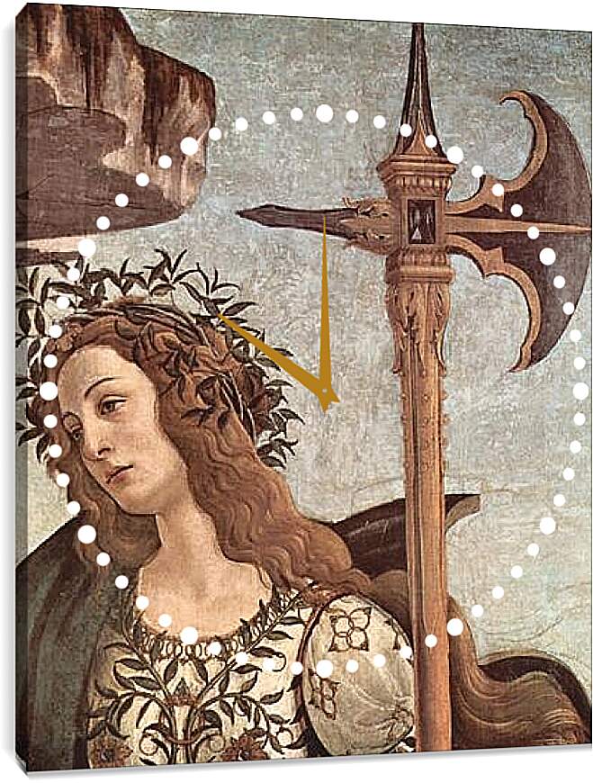 Часы картина - Minerva and the Centaur (detail) Сандро Боттичелли