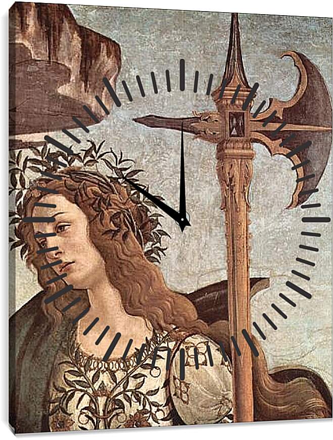 Часы картина - Minerva and the Centaur (detail) Сандро Боттичелли