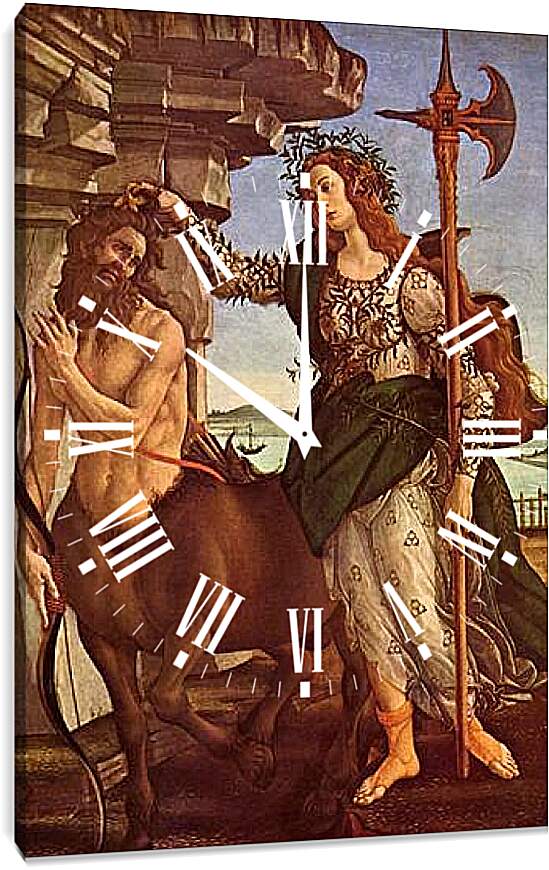 Часы картина - Minerva and the Centaur. Сандро Боттичелли