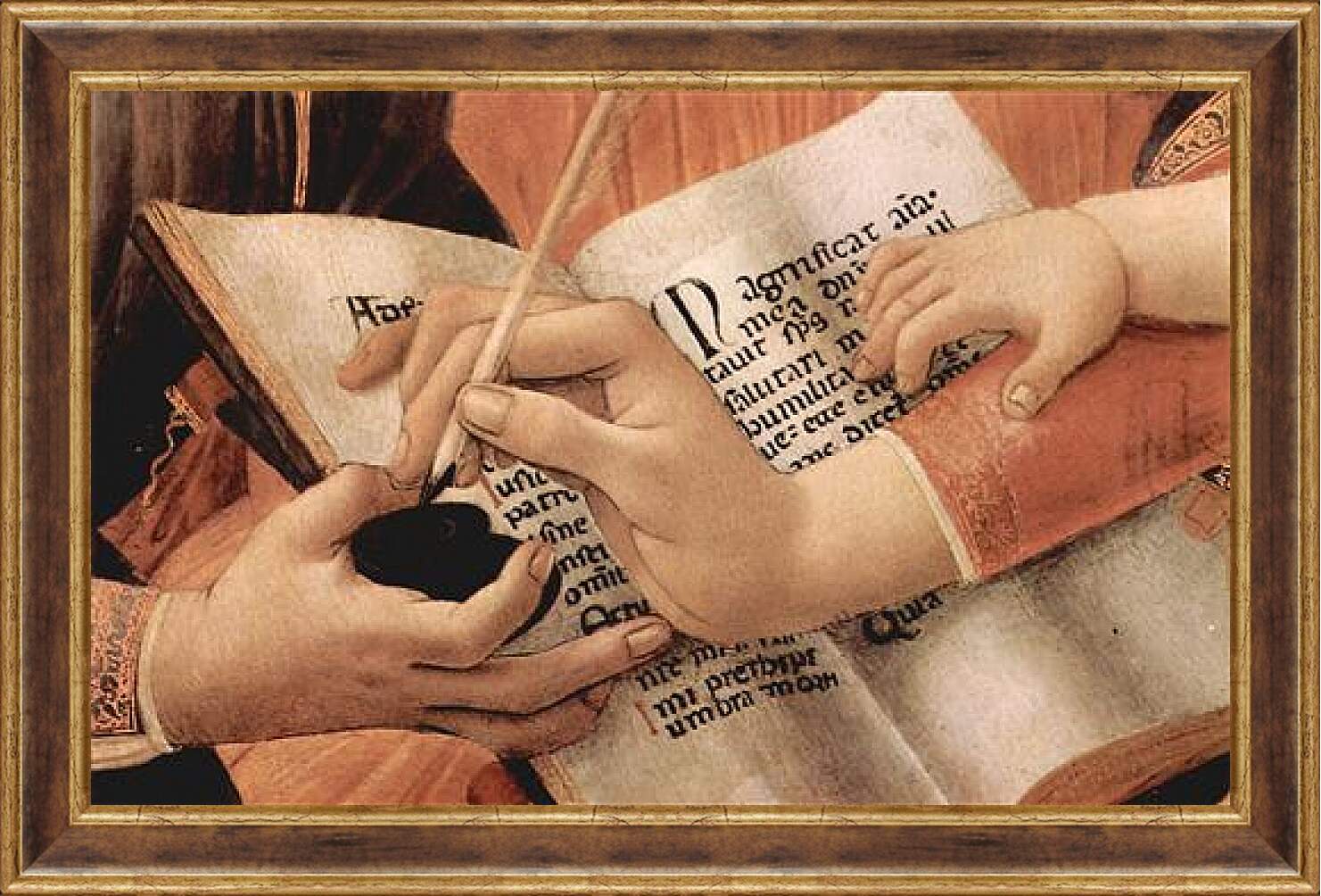 Картина в раме - Maria with Christ child and five angels (detail2) Сандро Боттичелли