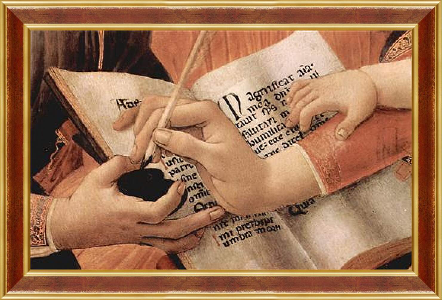 Картина в раме - Maria with Christ child and five angels (detail2) Сандро Боттичелли