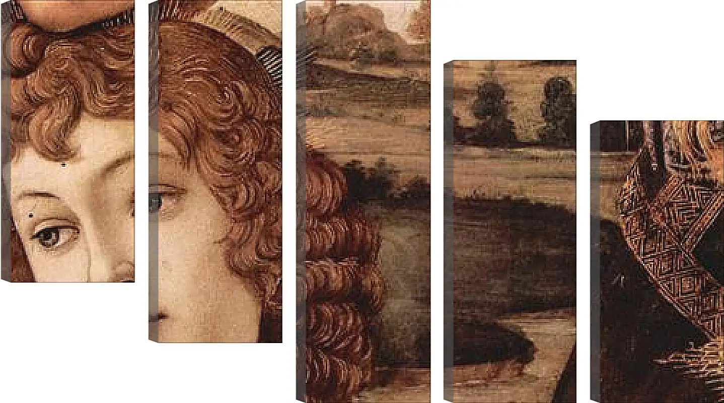 Модульная картина - Maria with Christ child and five angels (detail) Сандро Боттичелли