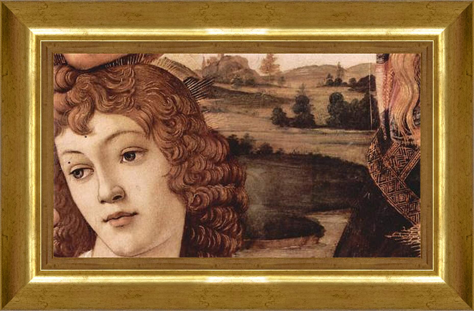 Картина в раме - Maria with Christ child and five angels (detail) Сандро Боттичелли