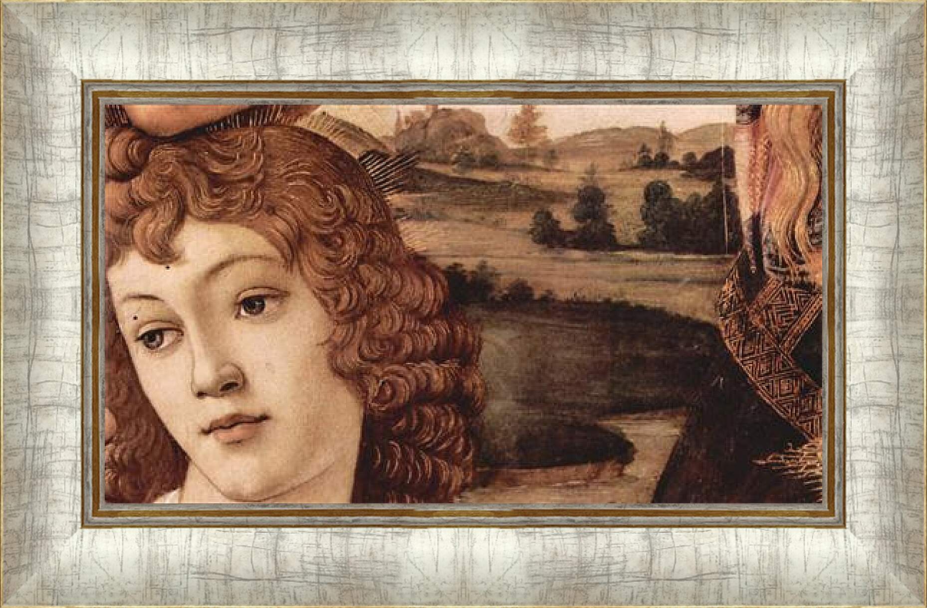 Картина в раме - Maria with Christ child and five angels (detail) Сандро Боттичелли