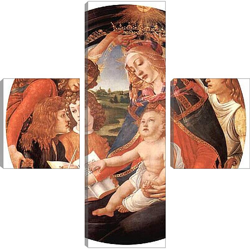 Модульная картина - Madonna with Christ Child and Angels. Сандро Боттичелли