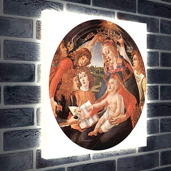 Лайтбокс световая панель - Madonna with Christ Child and Angels. Сандро Боттичелли