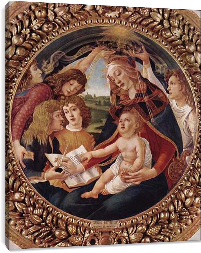 Постер и плакат - Madonna with Christ Child. Сандро Боттичелли