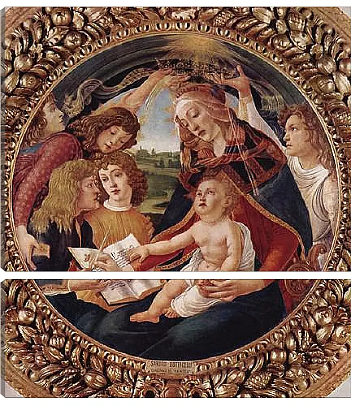 Модульная картина - Madonna with Christ Child. Сандро Боттичелли