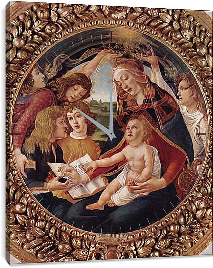 Часы картина - Madonna with Christ Child. Сандро Боттичелли