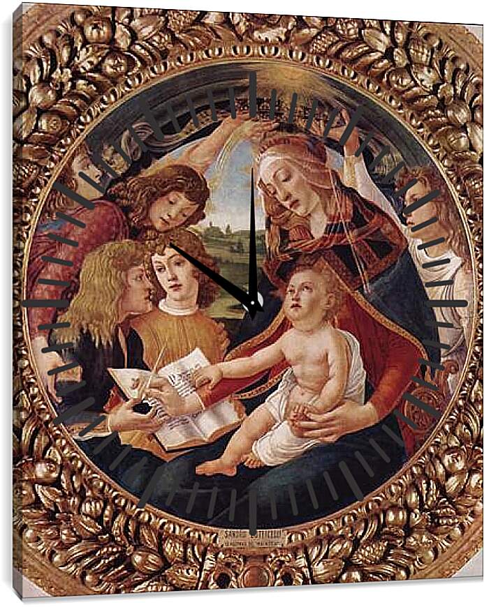 Часы картина - Madonna with Christ Child. Сандро Боттичелли