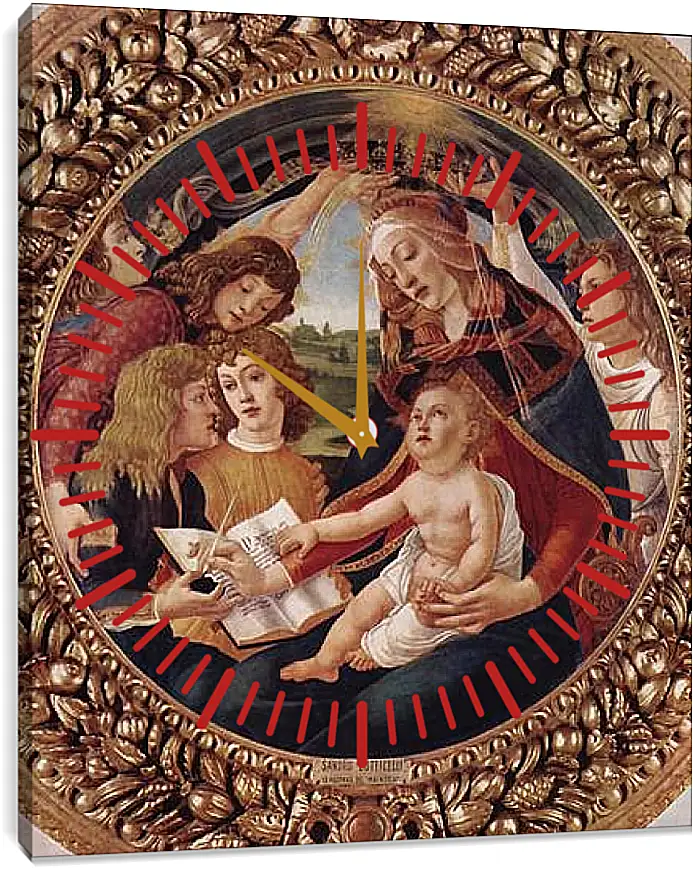 Часы картина - Madonna with Christ Child. Сандро Боттичелли