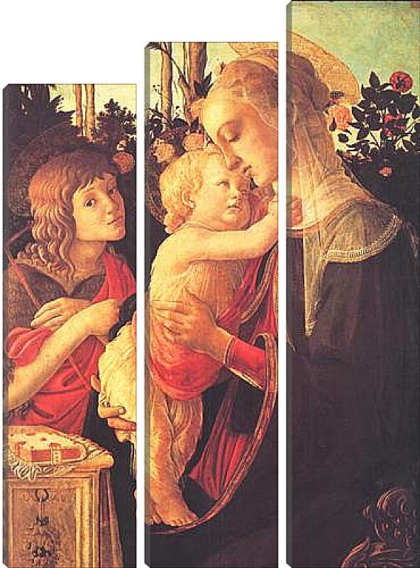 Модульная картина - Madonna of the roseplantation. Сандро Боттичелли