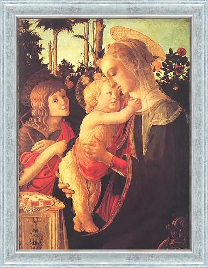 Картина в раме - Madonna of the roseplantation. Сандро Боттичелли